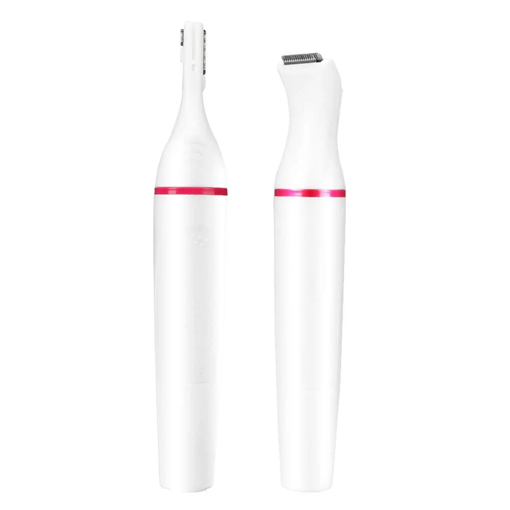 Elegant 4-in-1 Electric Women Hair Shaver Shaver Eyebrow Nose Bikini Hair Trimmer-Not Included Battery Top-Quality
