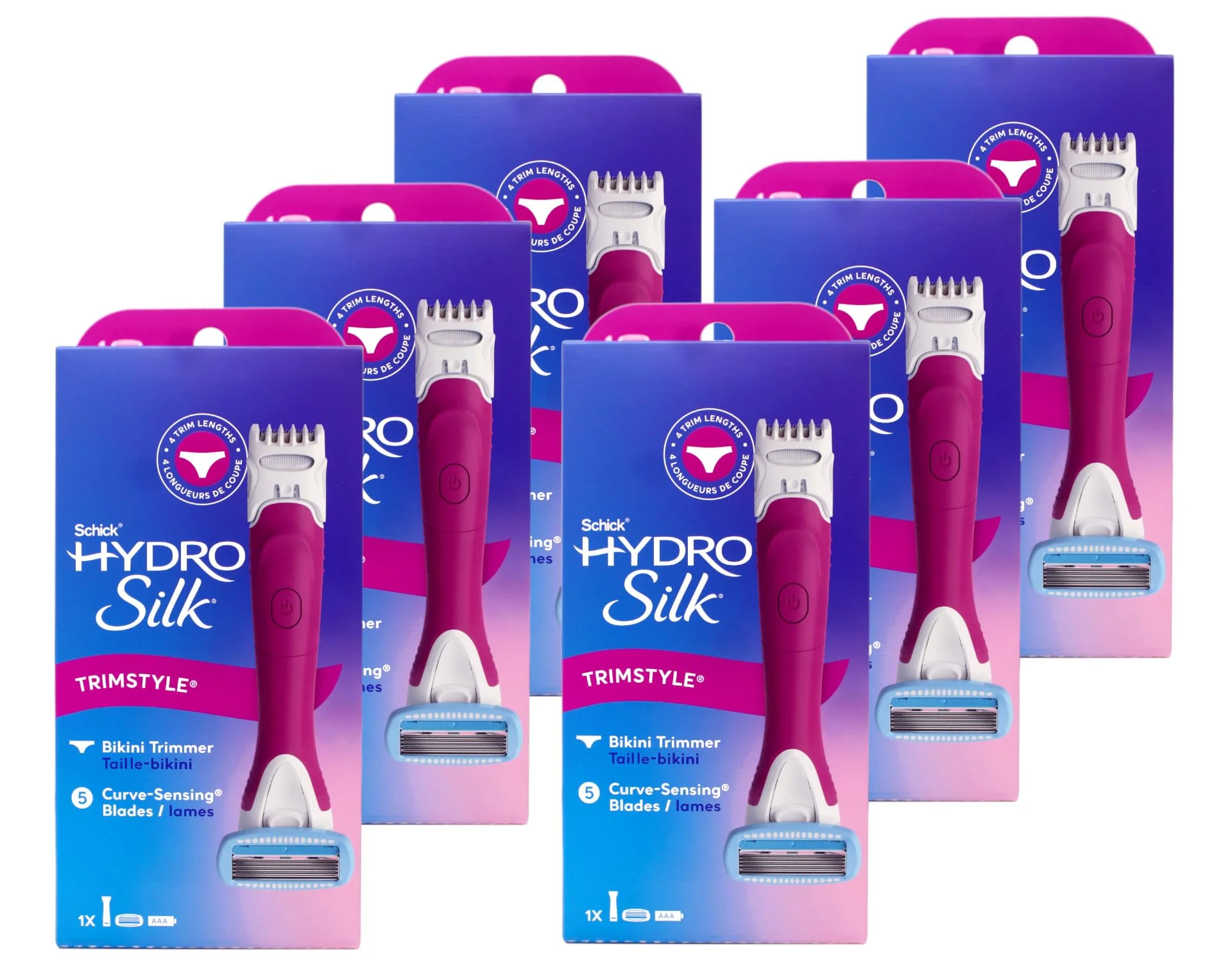 Professional Schick Womens Hydro Silk TrimStyle Razor Bikini Trimmer Pack of 6 First-Class