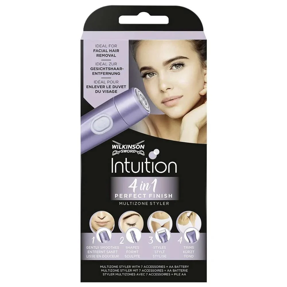 Soft Wilkinson Sword 4-in-1 Intuition Finish Multi-Zone Women's Styler and Trimmer Minimalist