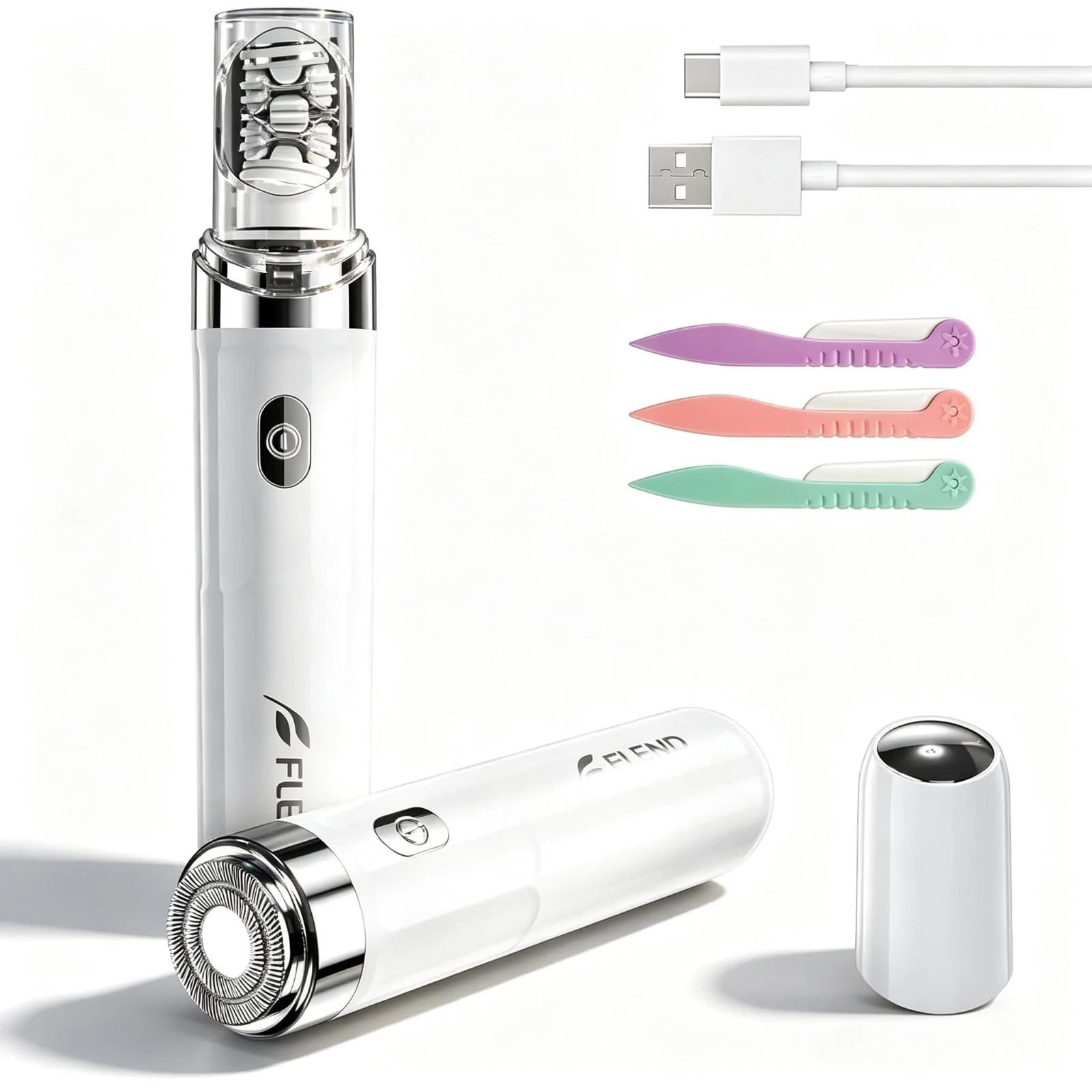 Sophisticated Epilator for Women 2 in 1 Epilators Hair Remover for Women with LED Light Smooth Hair Removal USB Rechargeable Portable Electric Painless Shaver Outstanding