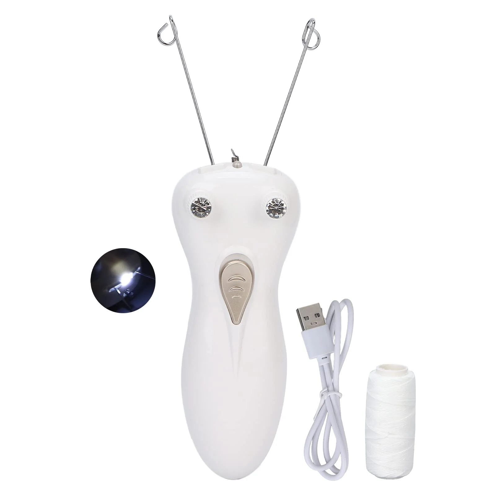 Organic Folanda Hair Remover Ladies Beauty Epilator Cordless Electric Cotton Thread Epilator for Upper Lips Cheek Chin Arm Leg Painless Face and Body Hair Artisan