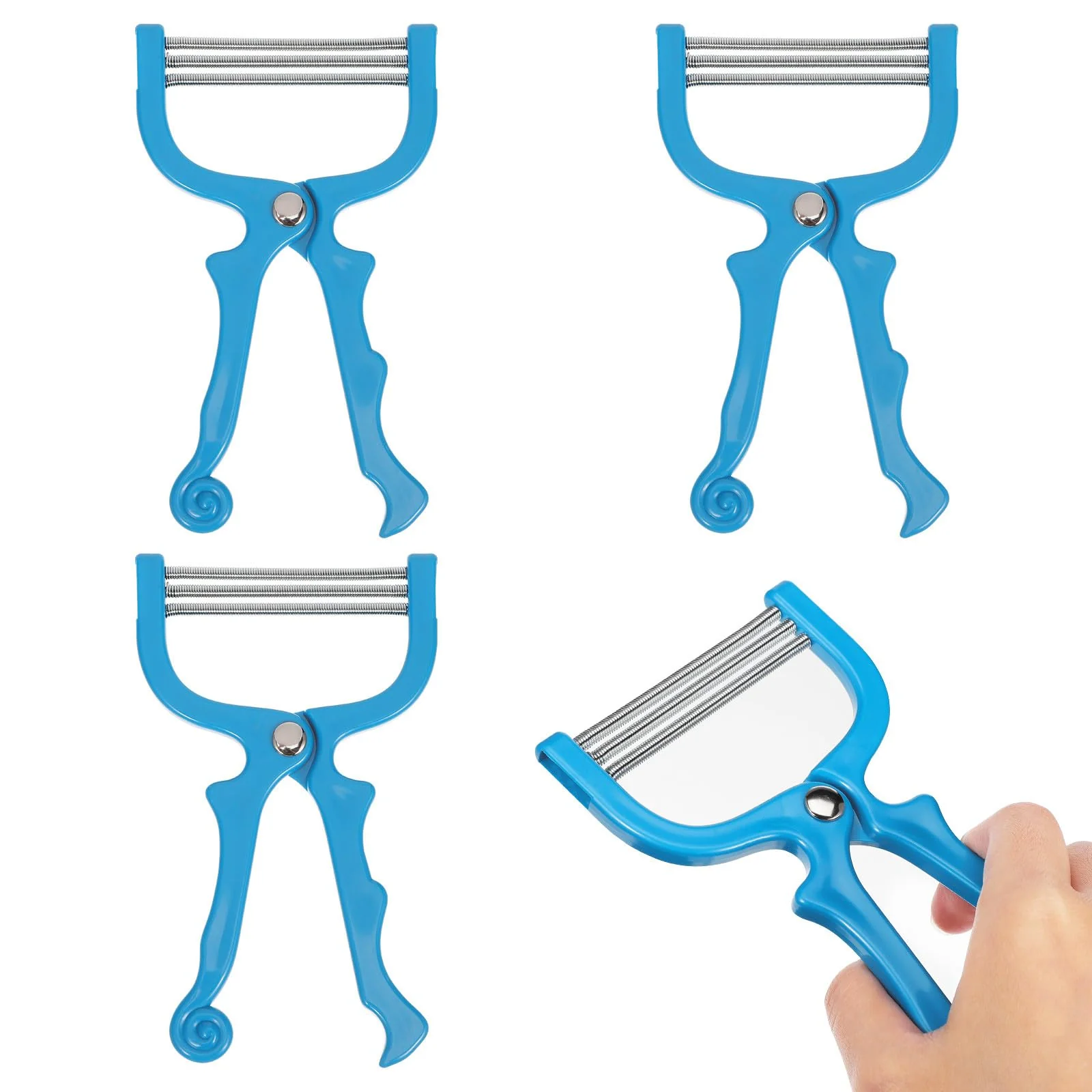 Easy-to-Use Healvian 3pcs Facial Hair Removal Spring Epilator for Women Portable Face Hair Remover Skin Care Tool Blue for Sensitive Skin Superior