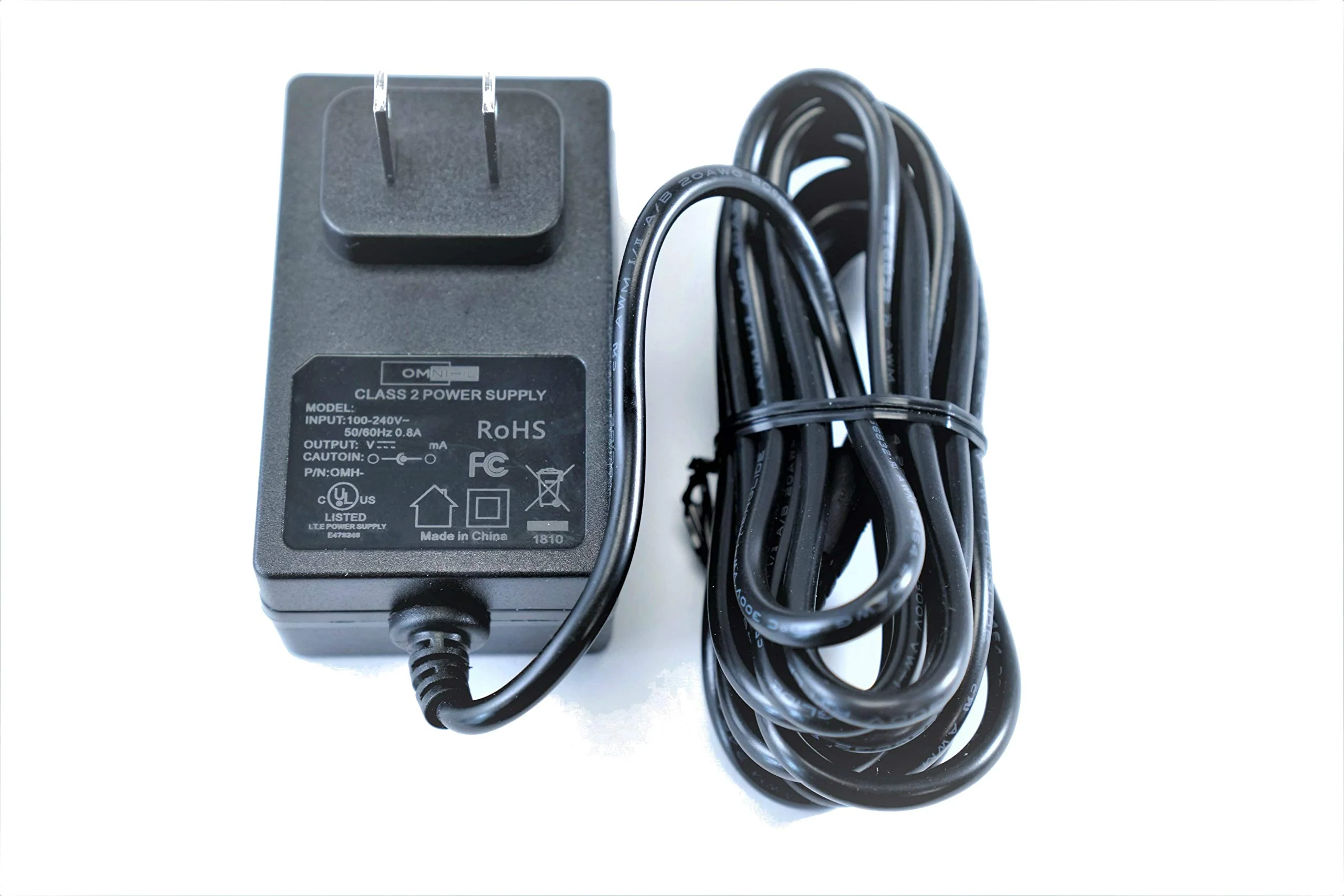 Classic UL Listed OMNIHIL 8 Feet Long AC DC Adapter Compatible with Philips Norelco Satinelle Epilator HP6408 02 HP6408 03 HP6408 44 HP6408 99 HP6409 Certified