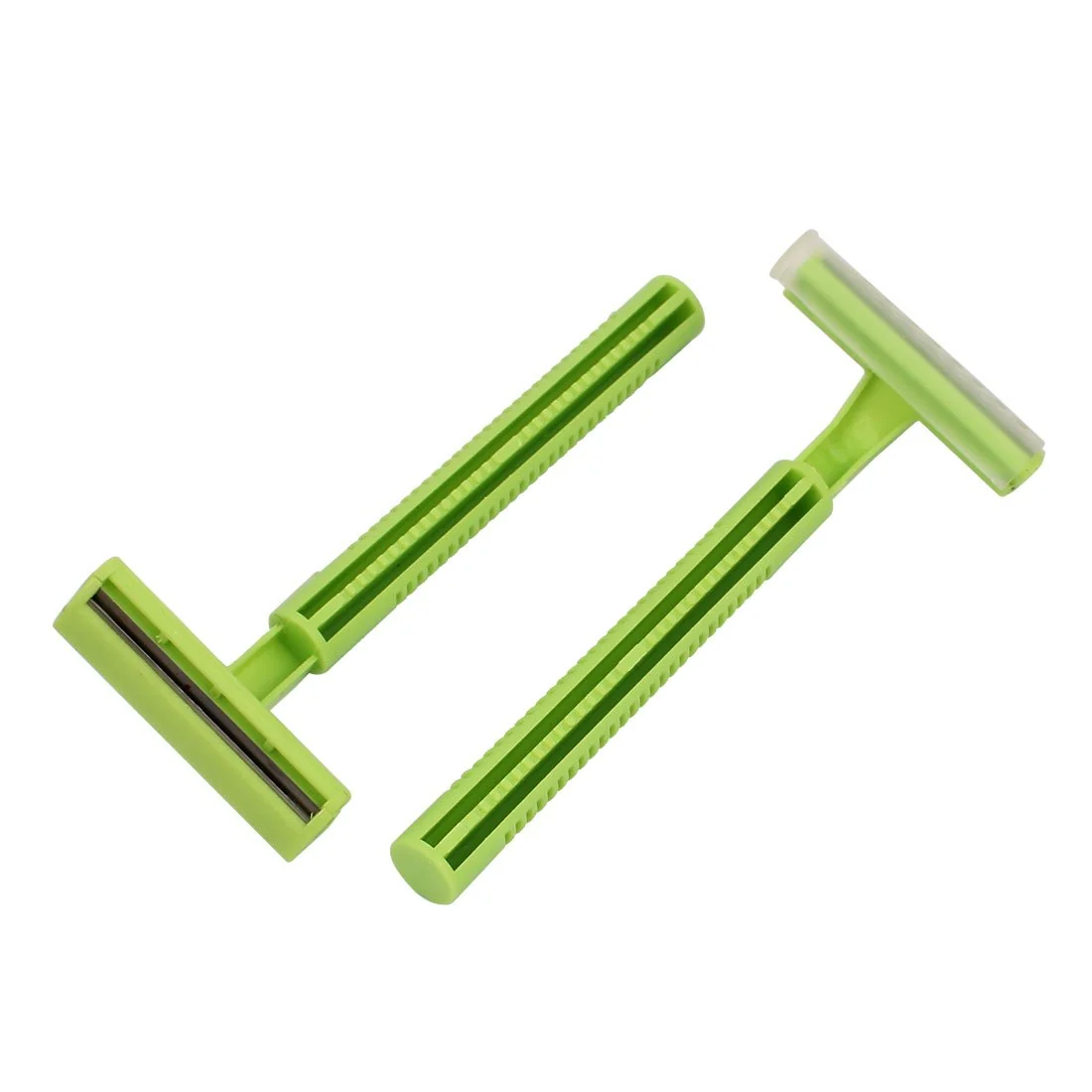 Reusable Ruilogod Plastic Shell Lady T Shaped Body Hair Razor Shaver Trimmer Remover 2 Pcs Green id c06 0b0 092 7c8 820 Fine Crafted
