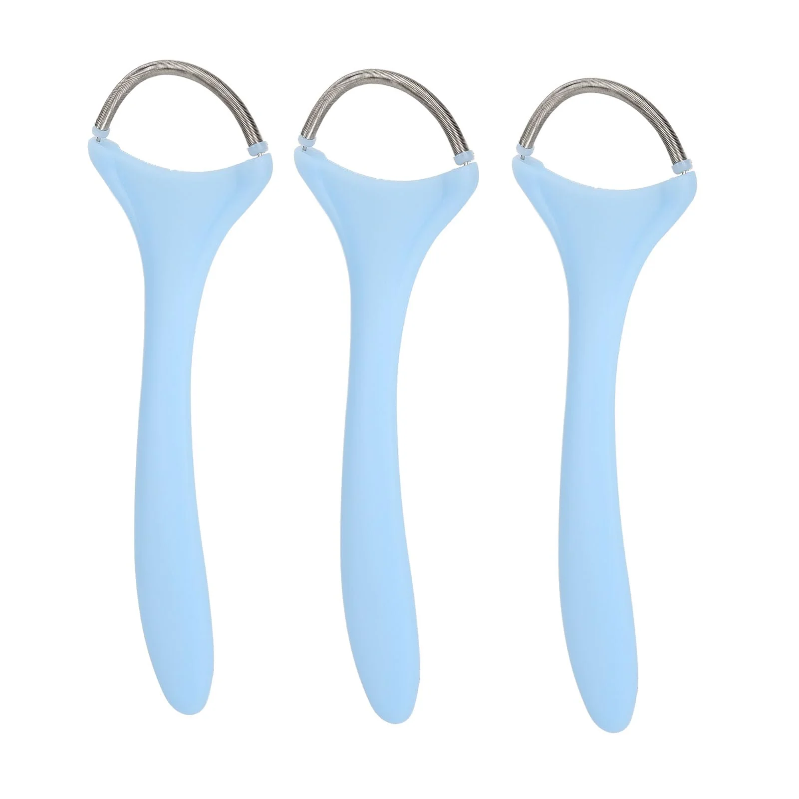Soft 3 PCS Spring Facial Hair Remover for Women Gentle Spring Facial Threading Epilator Long Handle Stainless Steel Coil Elite