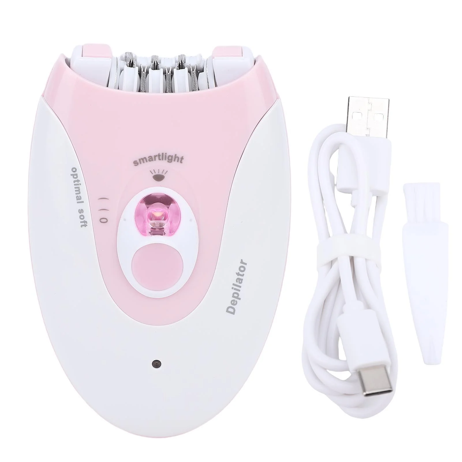 Fashionable ZJchao Epilator for Women LED Light Hair Removal Device 2 Speed Settings USB Rechargeable Cordless Electric Epilator for Bikini Legs Arms ABS Material Next-Generation