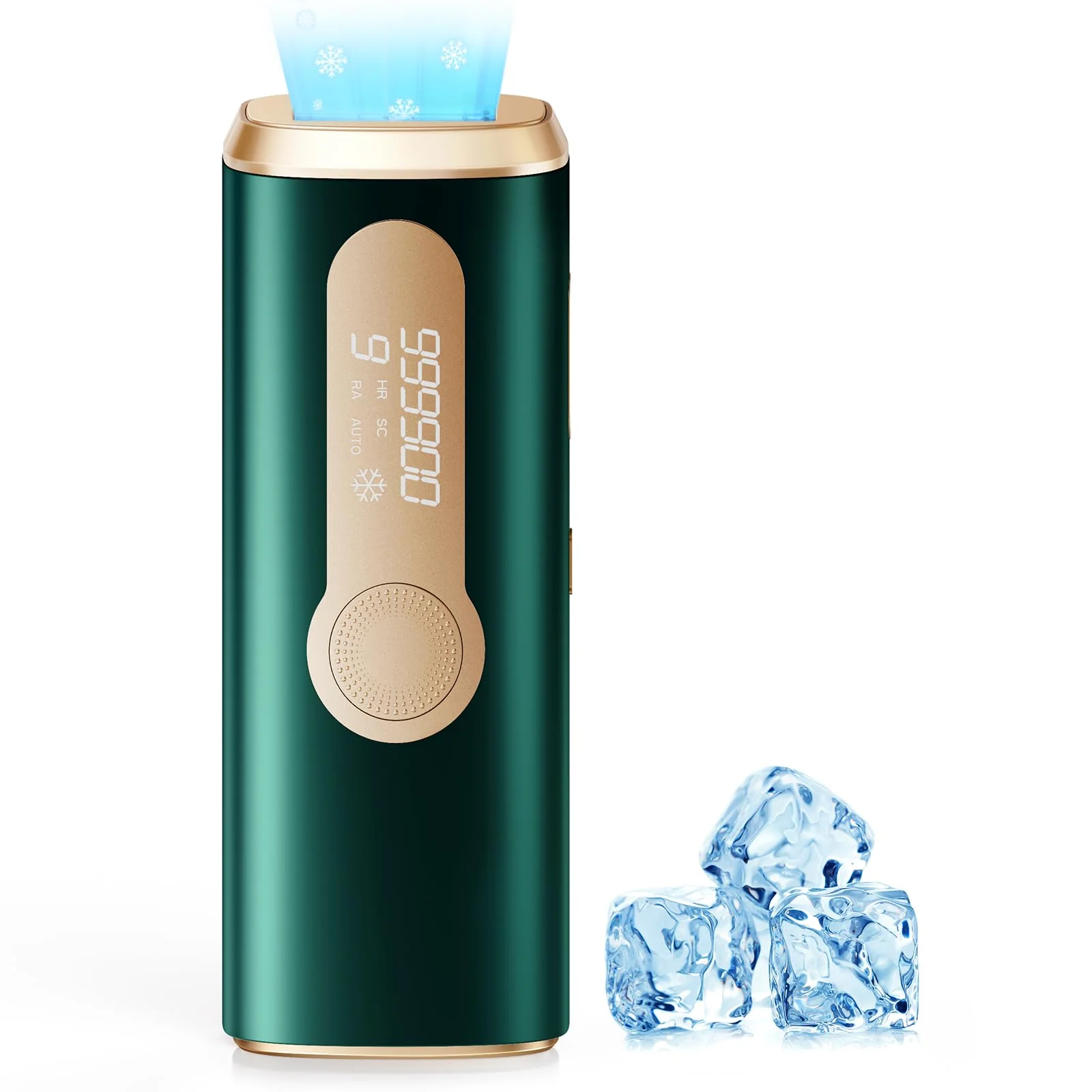 Minimalist IPL Laser Hair Removal Device for Women Men - Safe At-Home 45°F Ice-Cooling Contact for Painless Long-Lasting Results 86 Less Hair In 3 Weeks Environmentally Friendly