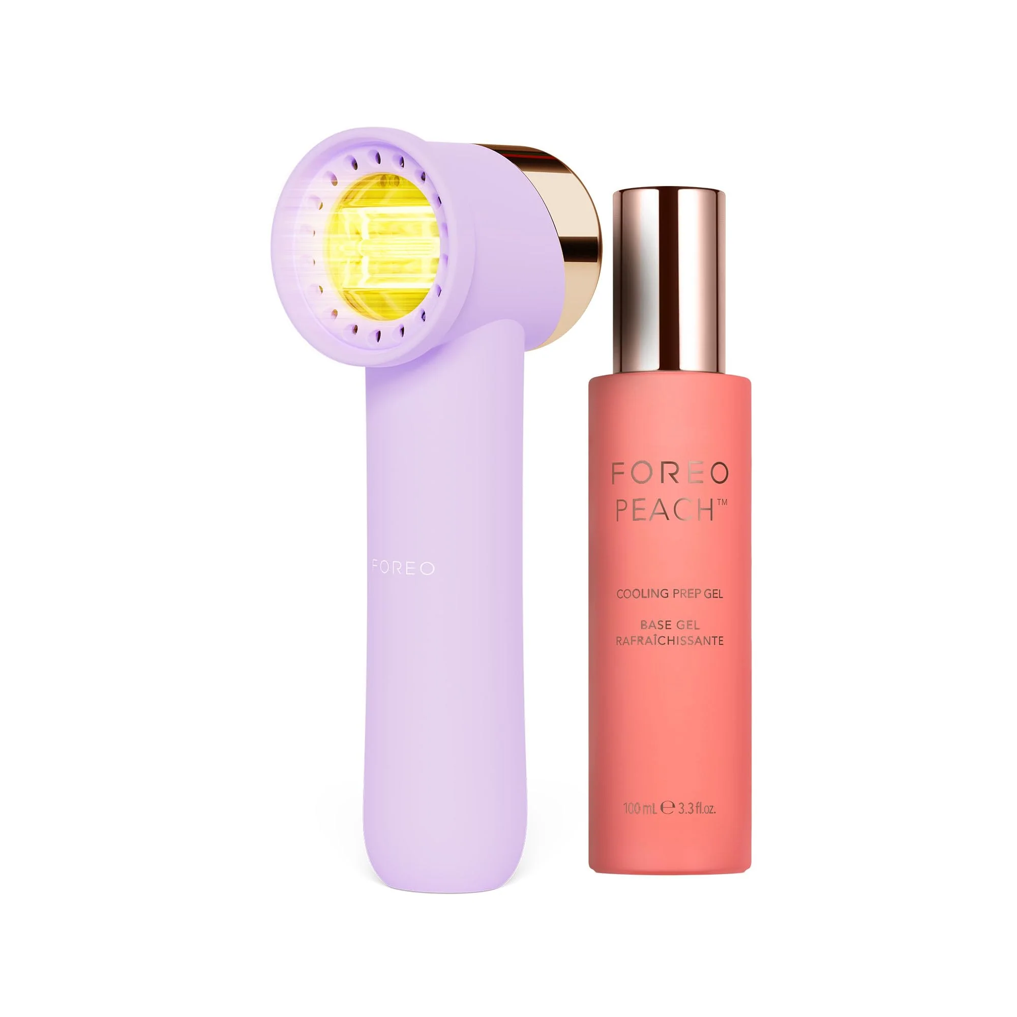 Minimalist FOREO PEACH 2 go Bundle -Travel-friendly IPL Hair Removal Device Calming Hydrating IPL PEACH Cooling Prep Gel - Permanent Hair Removal - Body Casual