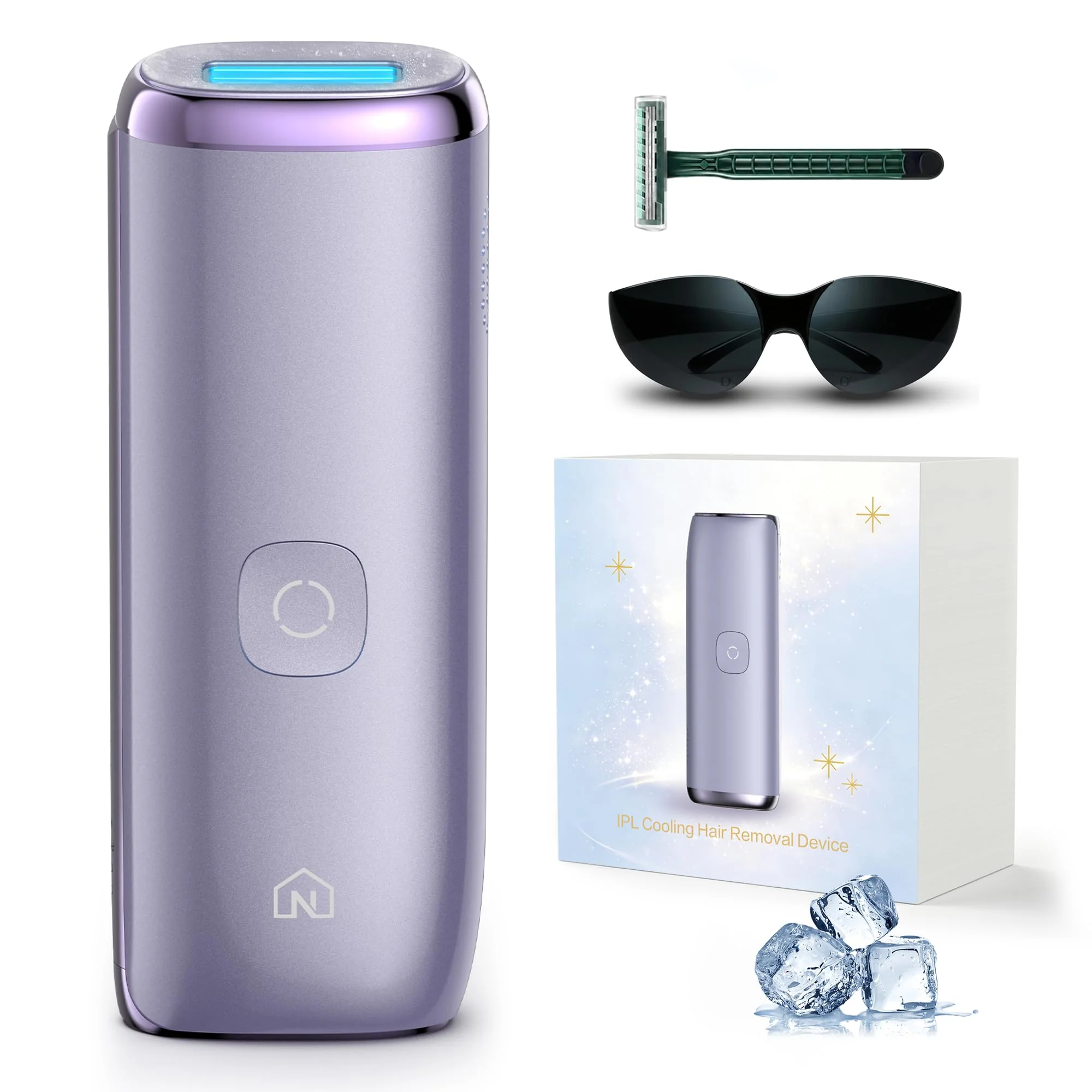Long-Lasting Neubutyan IPL Laser Hair Removal Device for Women Men 25J Sapphire Ice Cooling for Nearly Painless Hair Removal Visible Hair Reduction in 2 Weeks Durable