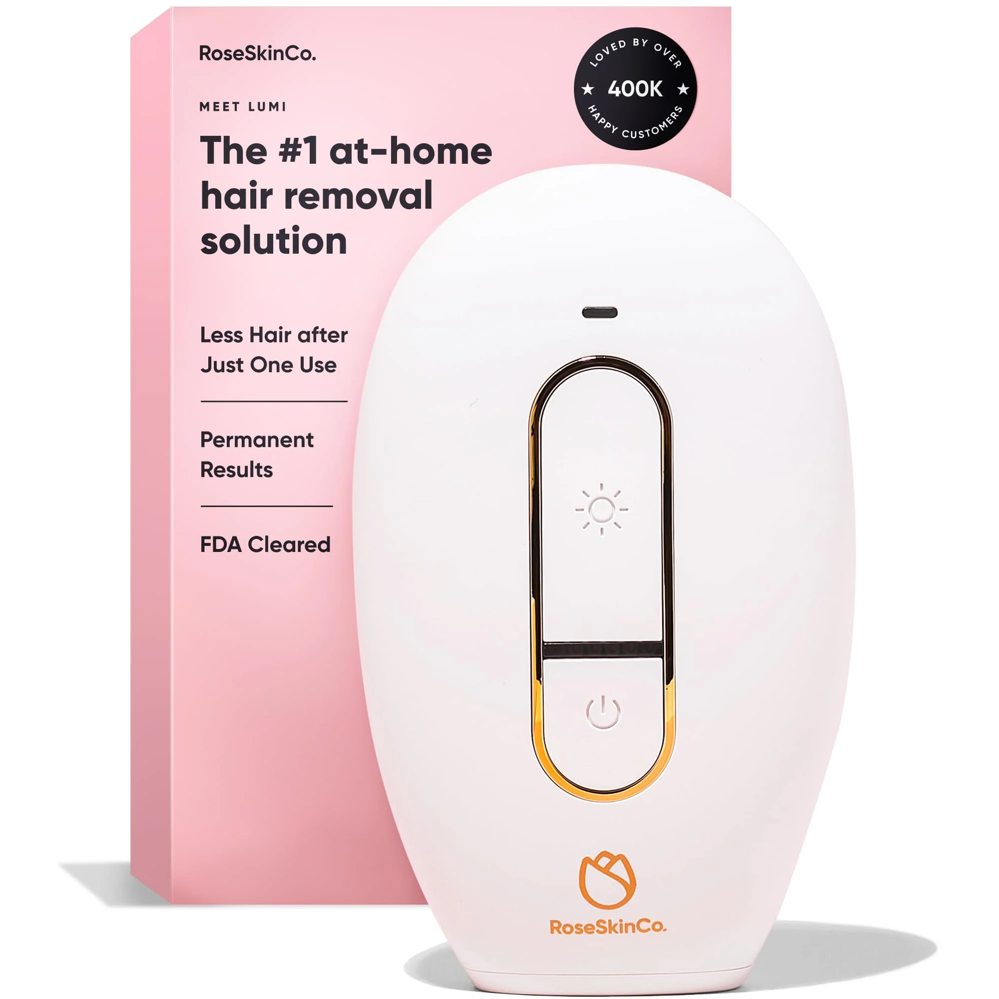 Modern RoseSkinCo Lumi IPL Laser Hair Removal Device At Home Permanent Hair Reduction on Face Bikini Legs Arms Underarms Safe Gentle Intense Pulsed Quality