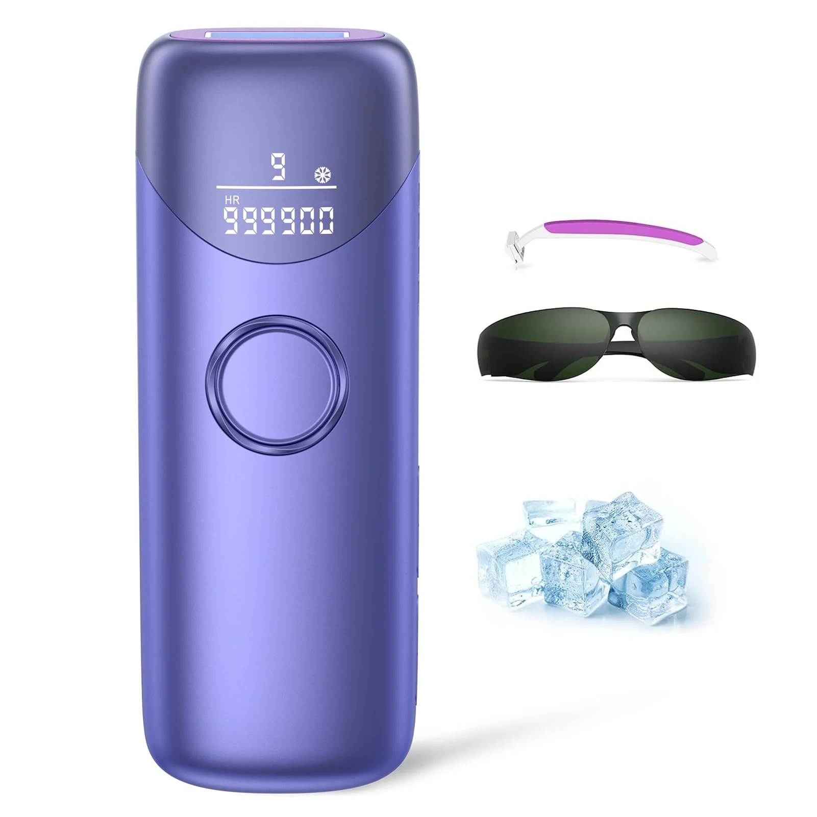 Classic Laser Hair Removal Ubroo IPL Hair Removal Device with 5 Ice Cooling Hand-held Hair Removal Device Laser Hair Removal for Women and Men Reduce Hair Stylish
