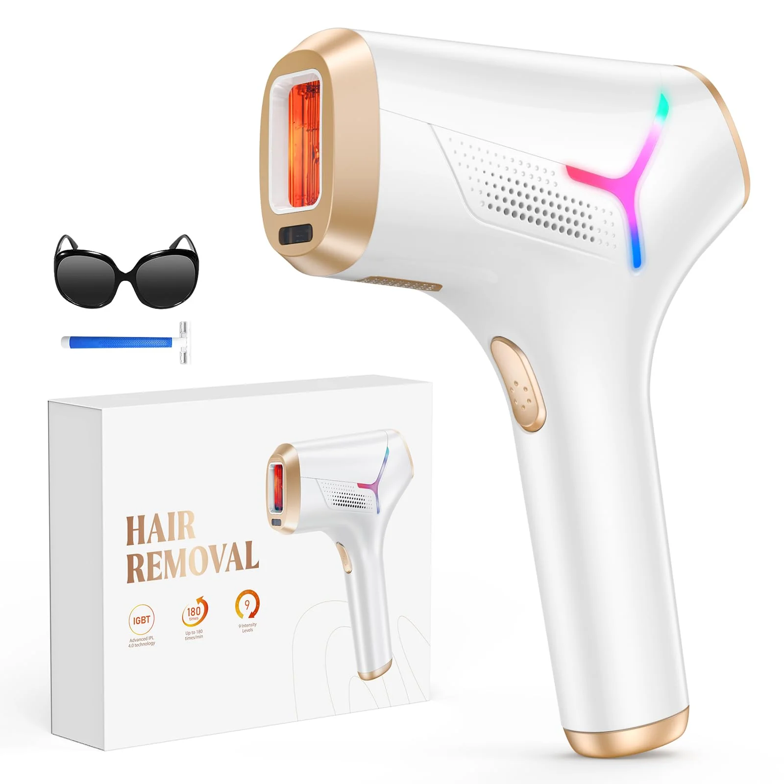 First-Class Laser Hair Removal for Women and Men At-Home IPL Hair Removal Device with 5.2 cm² Treatment Window Nearly Painless Visible Results in 2 Weeks Full Healthy
