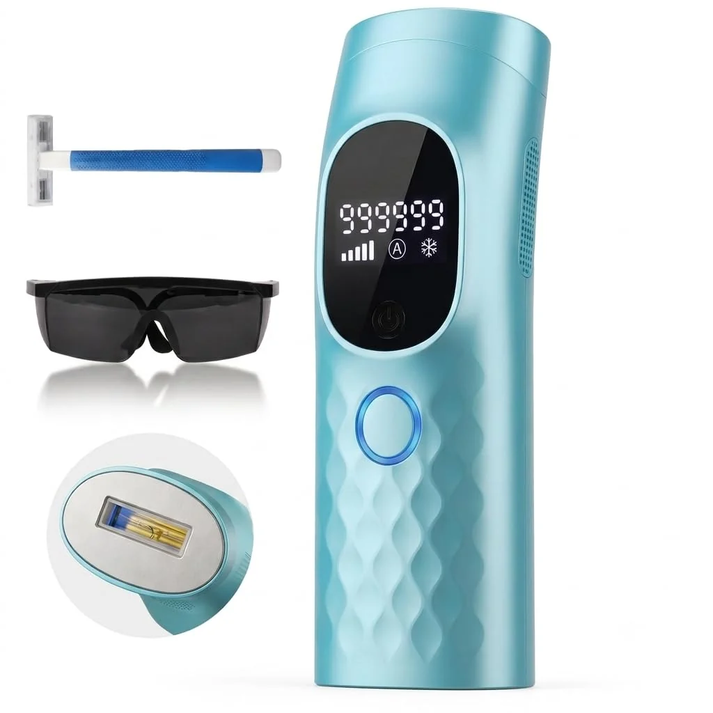Versatile Laser Hair Removal for Women and Men with Shaver Goggles Ice Cooling Painless IPL Hair Removal Device for Body 5 Adjustable Modes 999 999 Flashes High-Performance