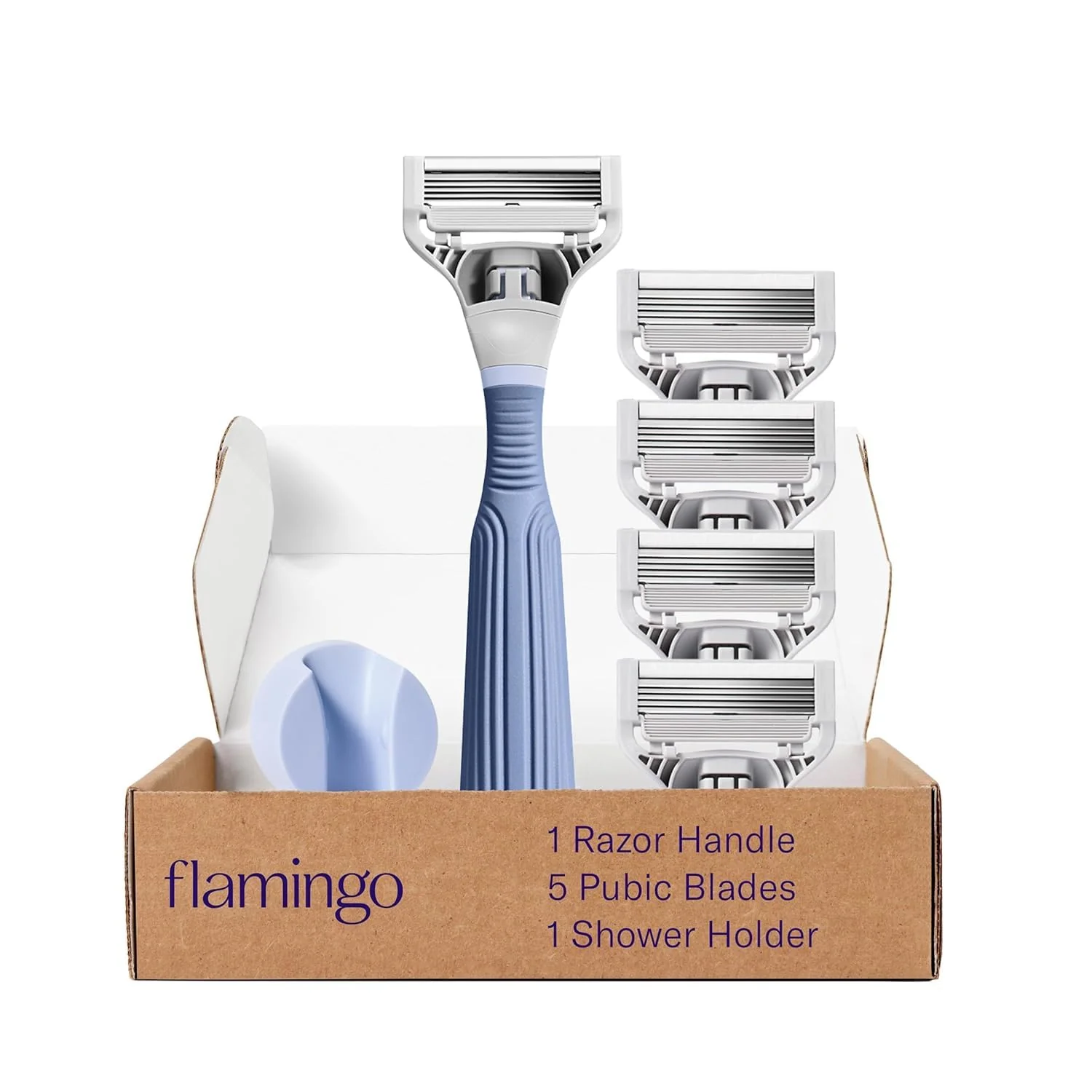 Green Flamingo Pubic Hair Razor for Women Shaving Kit 1 Pubic Razor Handle Prestigious