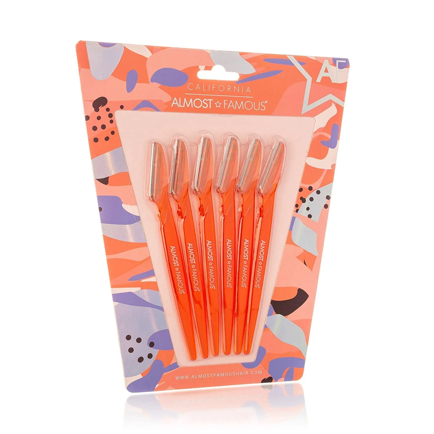 Healthy Almost Famous Facial Razors for Women - Dermaplaning Tool Eyebrow Shaper Painless Peach Fuzz Fine Hair Remover with Protective Cover Orange 3 Quality