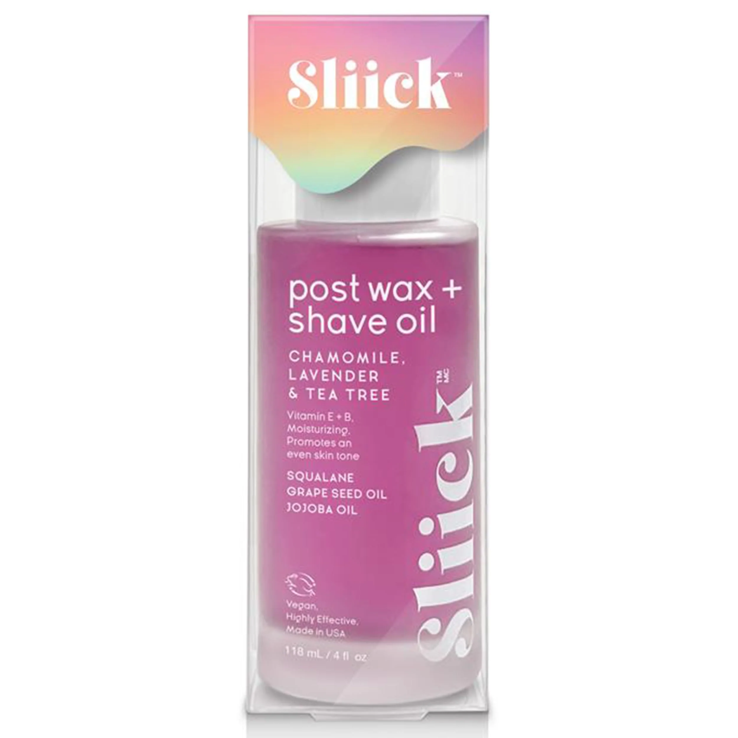 Classic Sliick Post Wax Shave Oil - Soothing After Shave Oil with Chamomile Lavender Tea Tree for Razor Bumps Ingrown Hair Redness After Waxing Fine