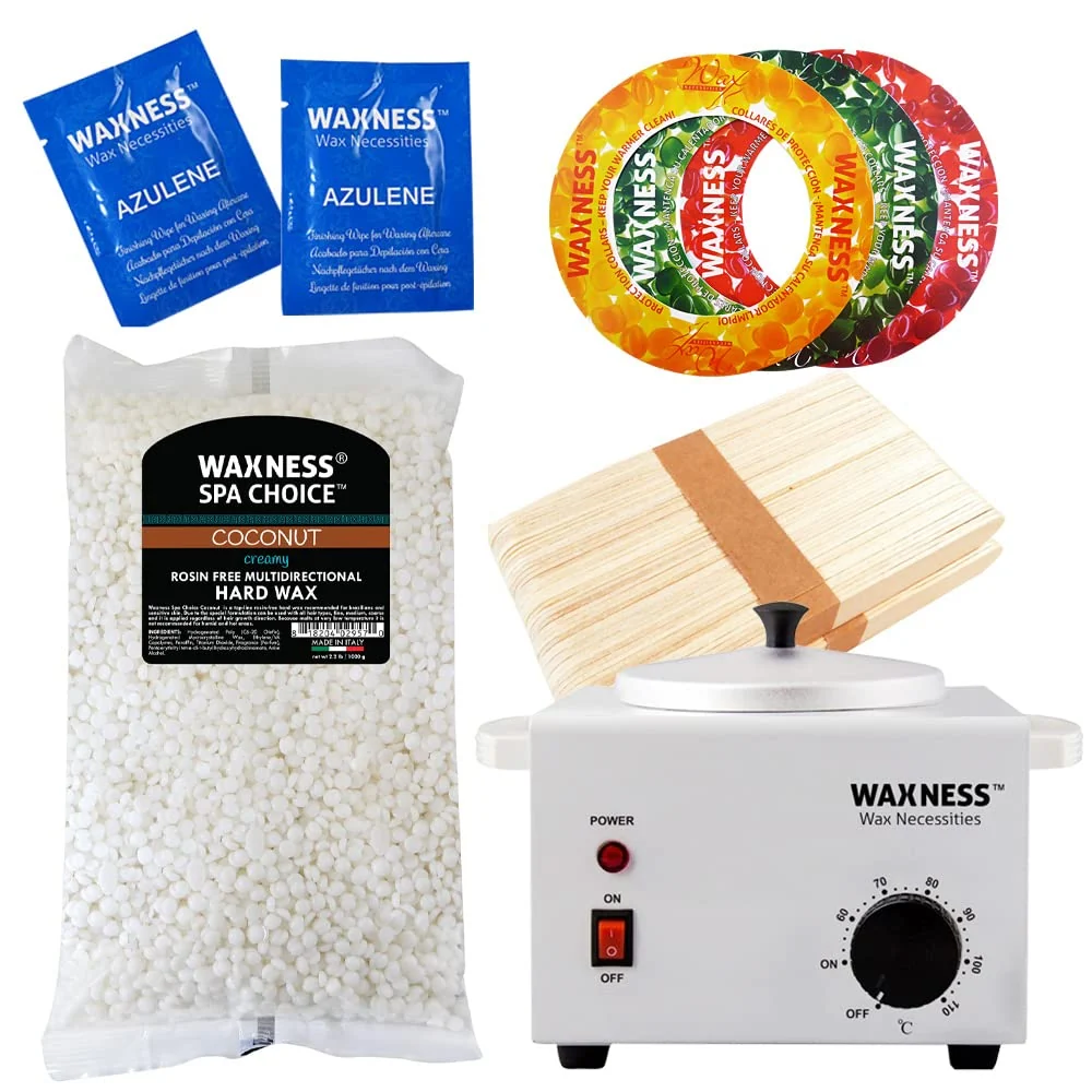 Smooth Waxness Spa Choice Rosin Coconut Waxing Kit with 2.2 Lb 1 Kg Wax Bag Reliable