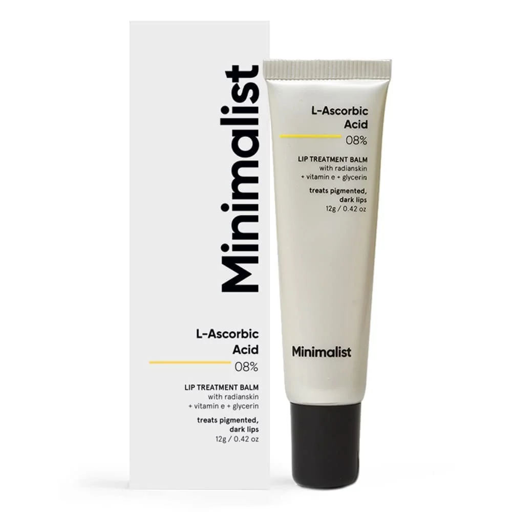 Elite Minimalist 8 L-Ascorbic Acid Lip Treatment Balm with Vitamin E Radianskin Glycerine for Pigmented Dark Lips - 12 gm Relaxed