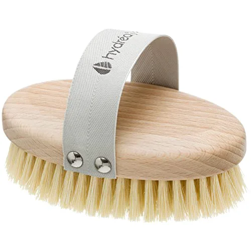 Flexible Hydrea London Dry Brushing Body Brush with Cactus Bristle - Cellulite Remover Vegan Dry Brush for Skin Helps Improve Lymphatic Smooth