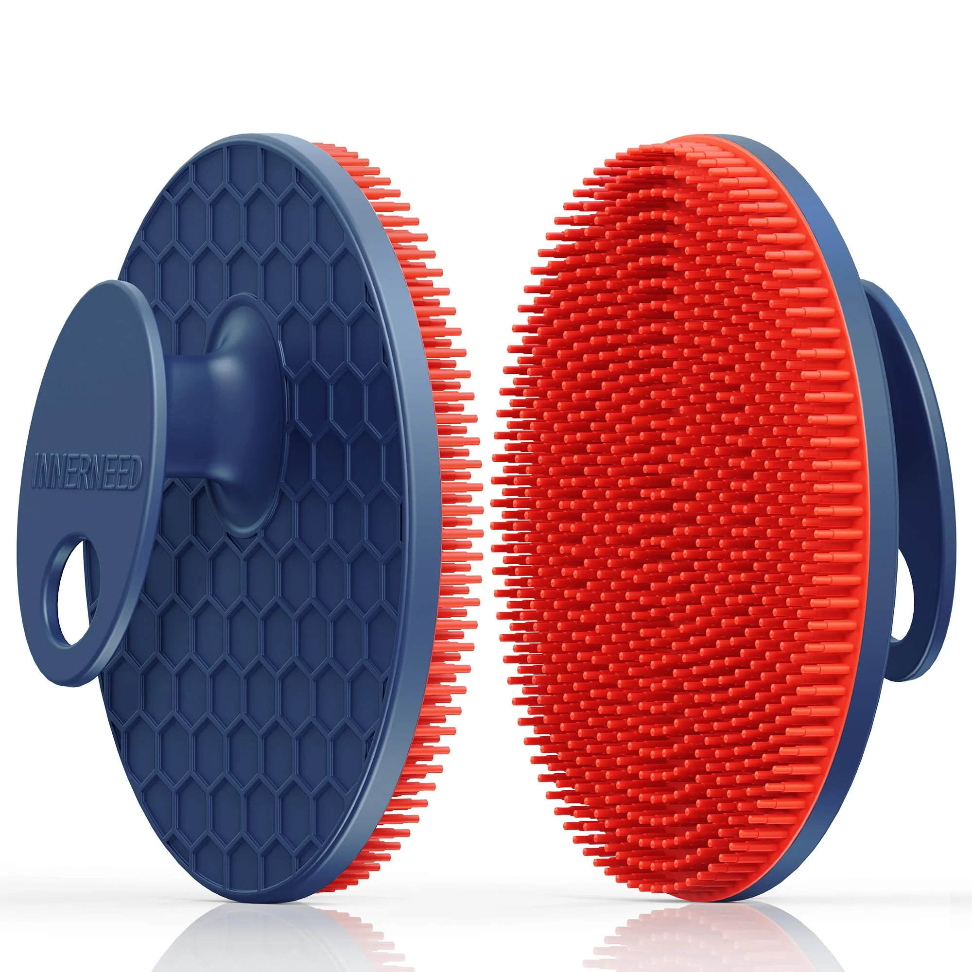 Outstanding INNERNEED Magnetic Silicone Body Scrubber Hygienic Shower Brush Red Verified
