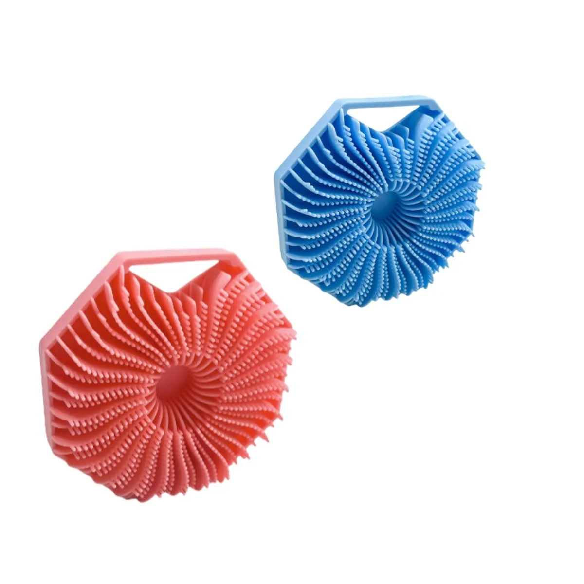 Traditional Two PCS Body Shower Brush and Body Scrubber Highly Effective Exfoliator Suitable for All Skin Types with Anti-Slip Wrist Strap for Easy Cleaning. Elegant