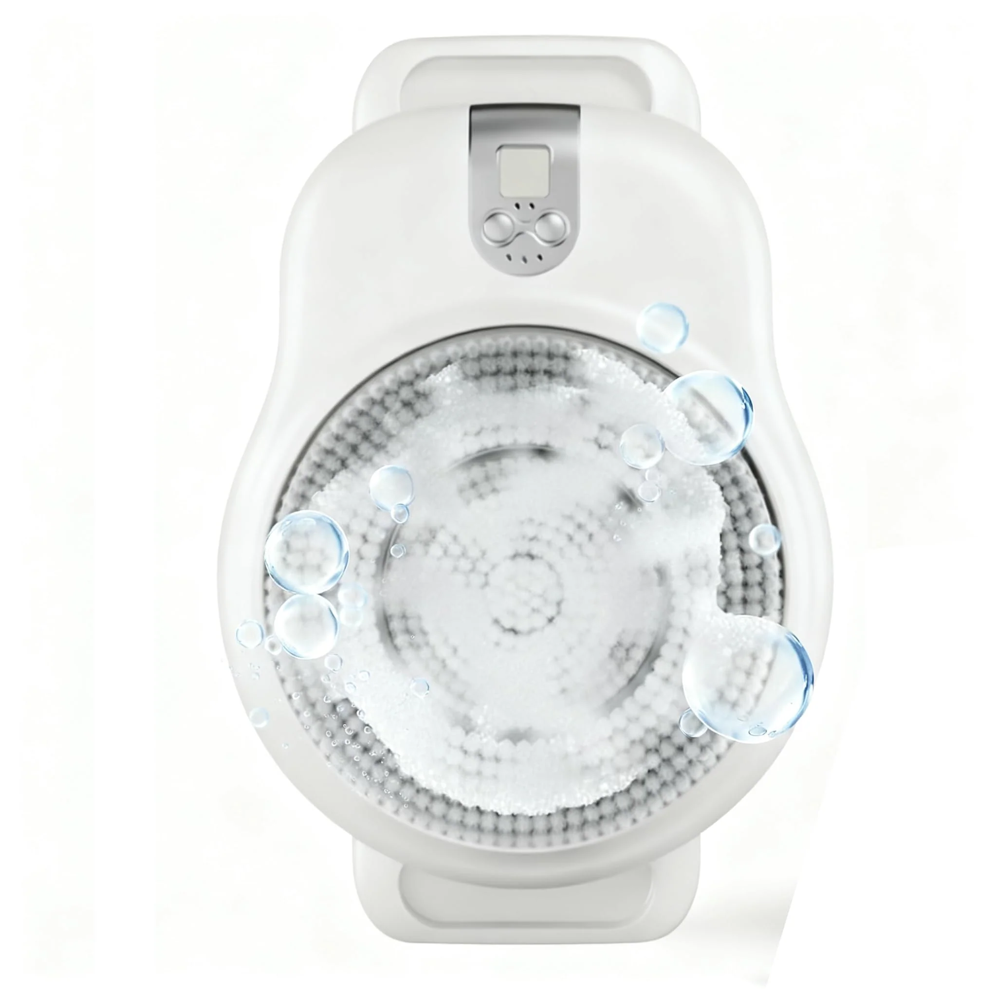 KFJZGZZ Wall-Mounted Back Scrubber 360° Automatic Rota-Tion Electric Body Bath Washer Brush 18CM Large Brush Head for Exfoliating Deep Cleansing Soft