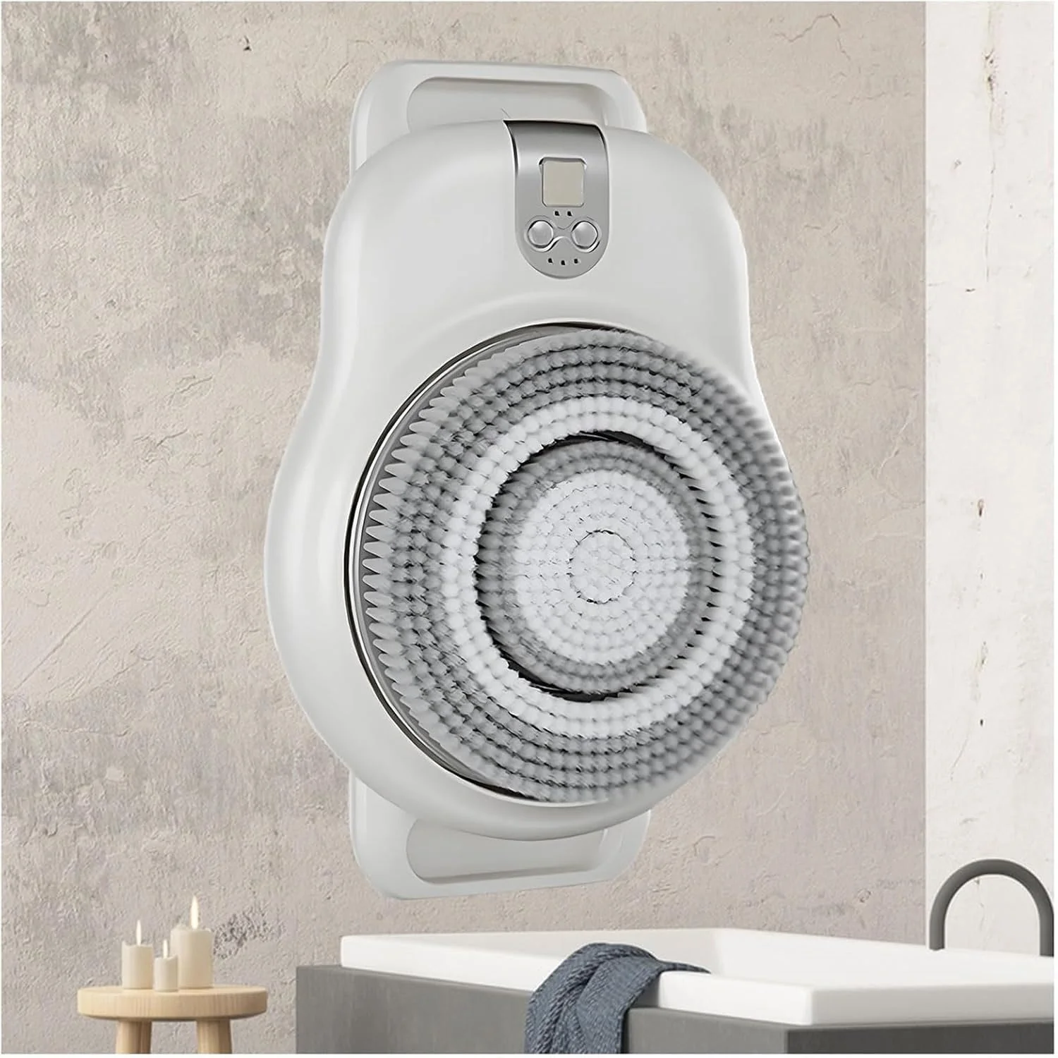 Functional LZDOYY Smart Wall Mounted Exfoliating Brush Electric Shower Brush Body Scrubber Exfoliating Massage Wall Mount Back Scrubber for Shower and Deep Excellent