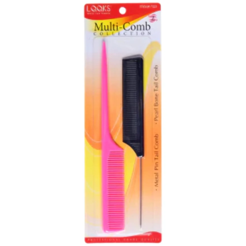 Optimized METAL Pin Tail Comb Plus Bone Tail Comb Environmentally Friendly