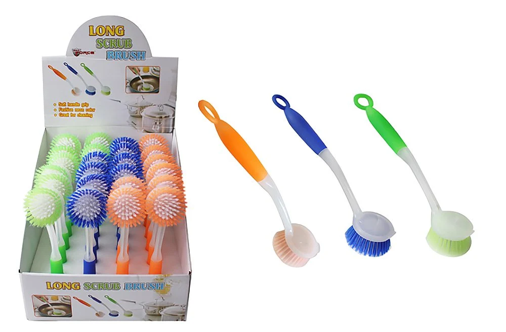 Healthy Diamond Visions Max Force 01-1307 Long Scrub Brush MultiPack in Assorted Colors 2 Brushes Effective