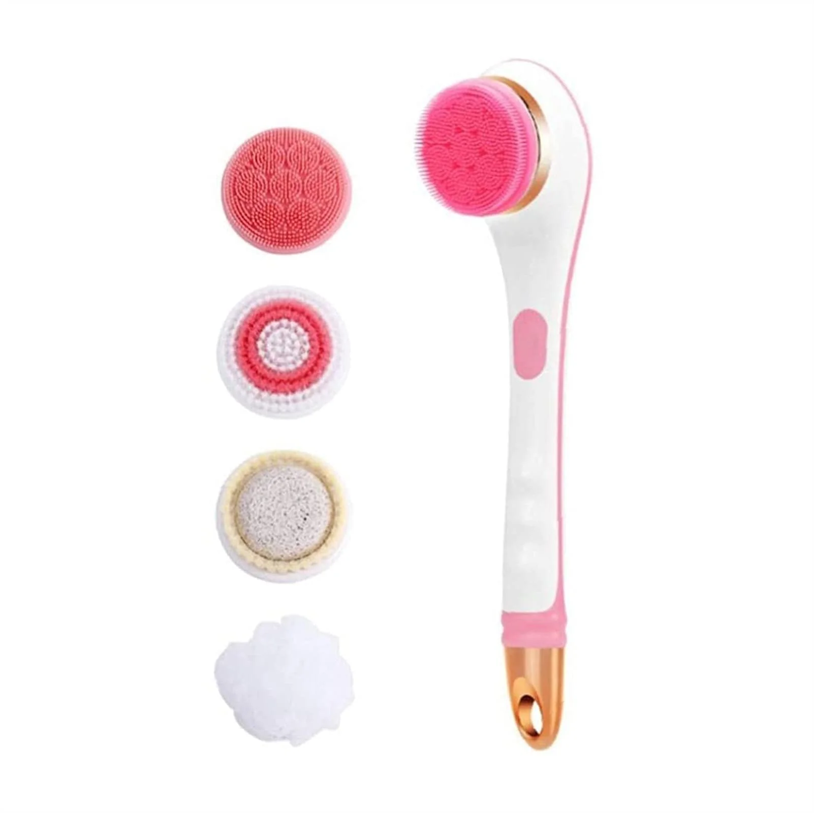 Quality MISTPURE Electric Shower Brush Rechargeable Rotating Long Handle Back Scrubber Suitable for Body Cleansing Exfoliation Waterproof and Non-Slip with 4 Sophisticated