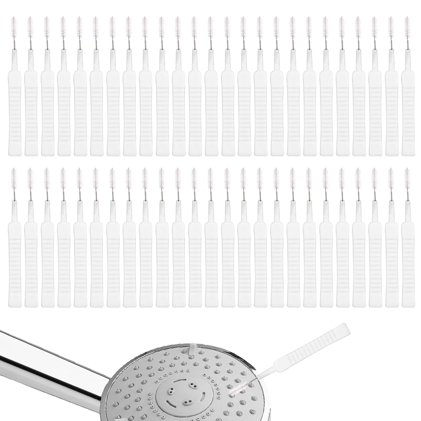 Classic 50pcs Shower Head Cleaning Brushes Multipurpose Shower Head Cleaner Tool Gap Hole Anti-Clogging Cleaning Brush Crevice Tiny Brush for Small Hole Luxury