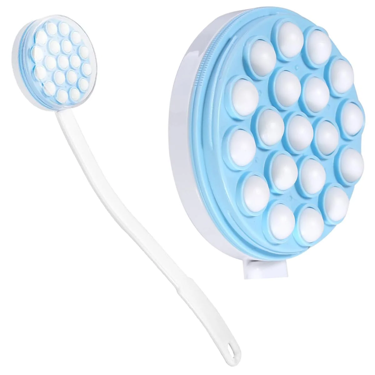 High-Performance Nikou Long Handle Lotion Applicator Body Massager 16.5 Bath Brush with Rotating Balls for Back Legs Hard-to-Reach Areas Detachable Proven