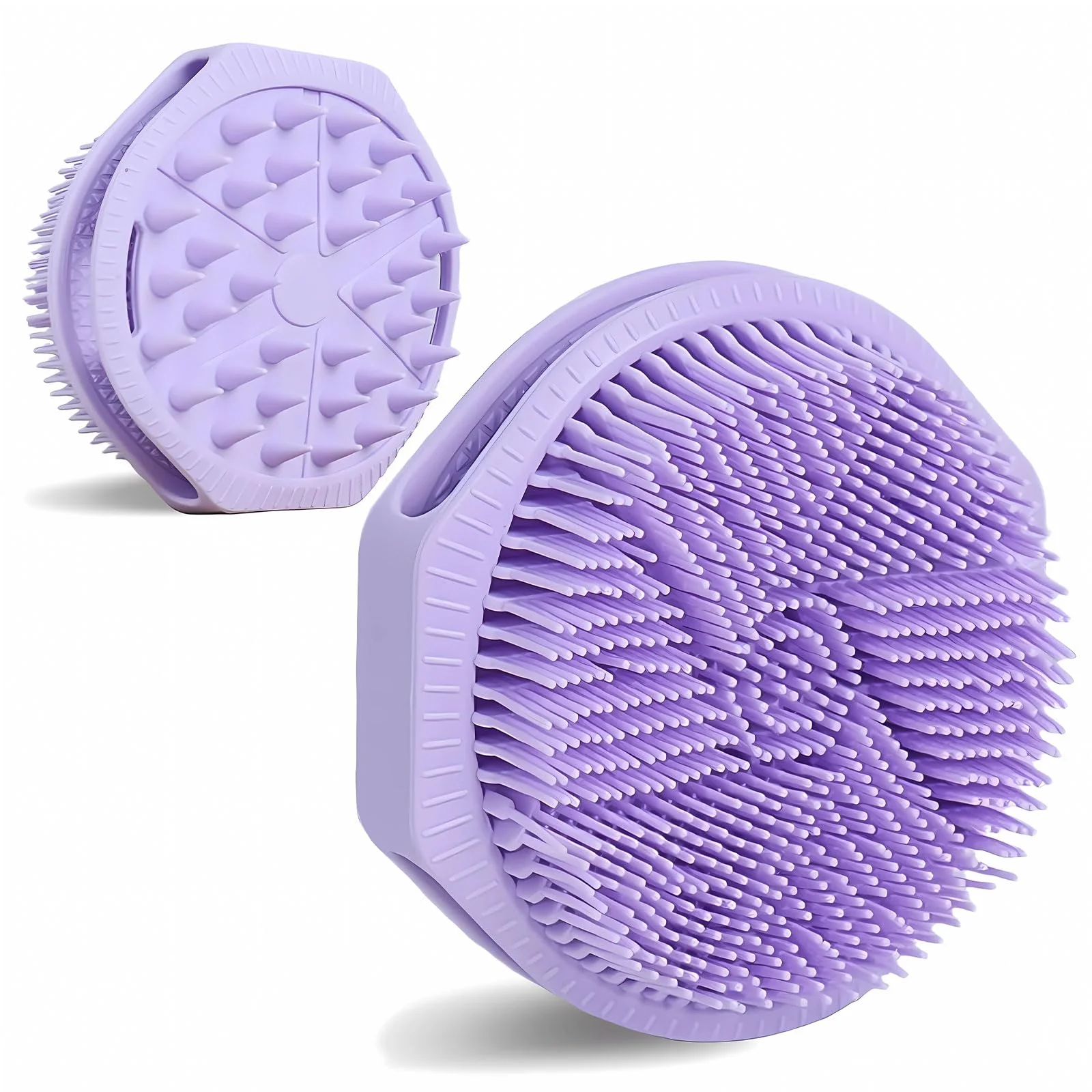 High-End Dual-Sided Silicone Body Scrubber Silicone Loofah for Shower Exfoliating Body Brush Scrubber for Men and Women for All Skin Scalp Massager Lather Smooth