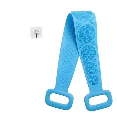 Original Design PROSTHIL Silicone Back Scrubber Belt - 28 Inch Double-Sided Bath Scrub Strap for Men Women Gently Exfoliates Massages Skin Back Washer Shower Premium