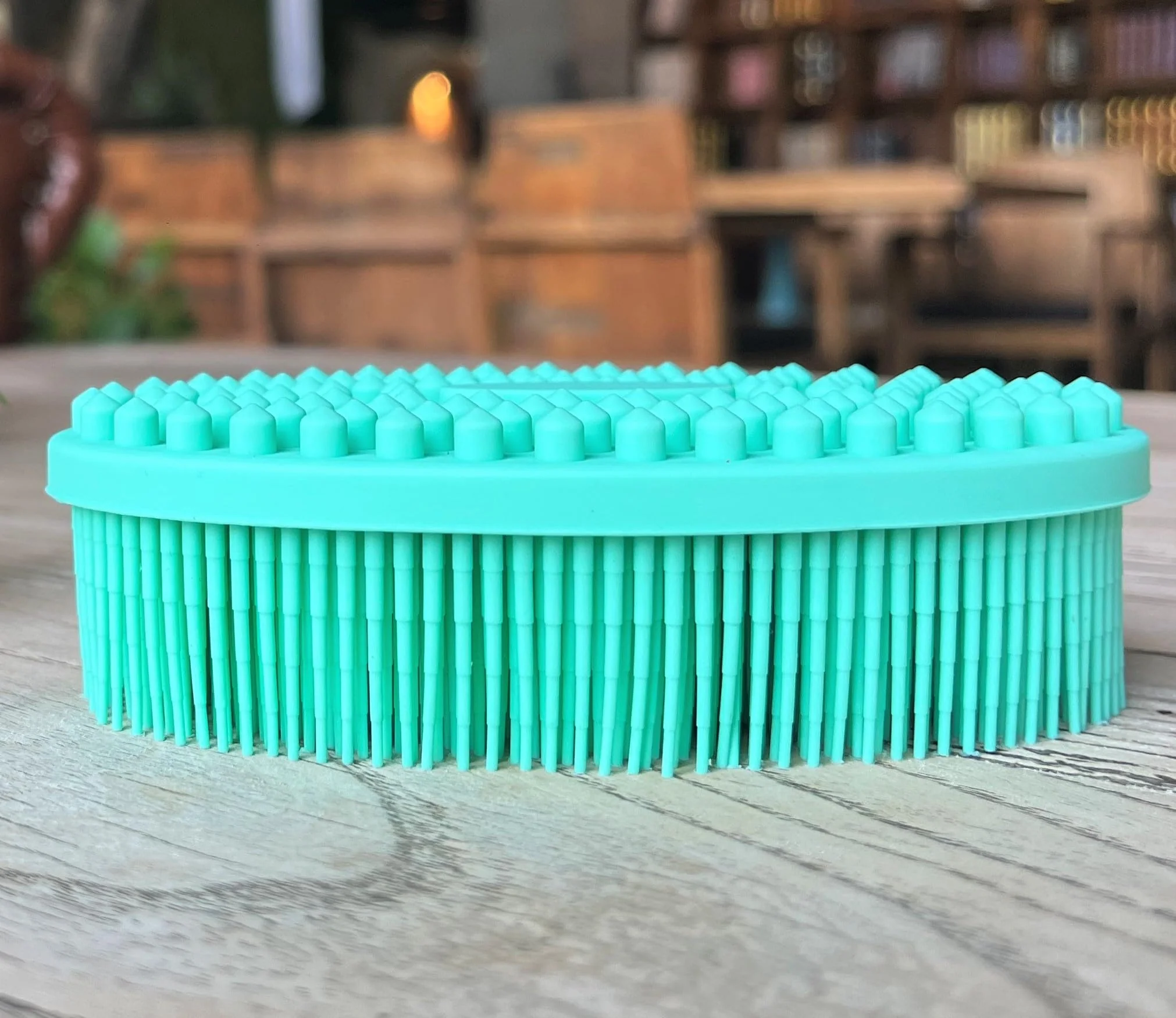 Green Premium Sensory Brush for Kids or Autism Soft Silicone Body Scrubber 2 in 1 Sensory Room Occupational Therapy Sensory Brushes Silicone Loofah Pet Artisan