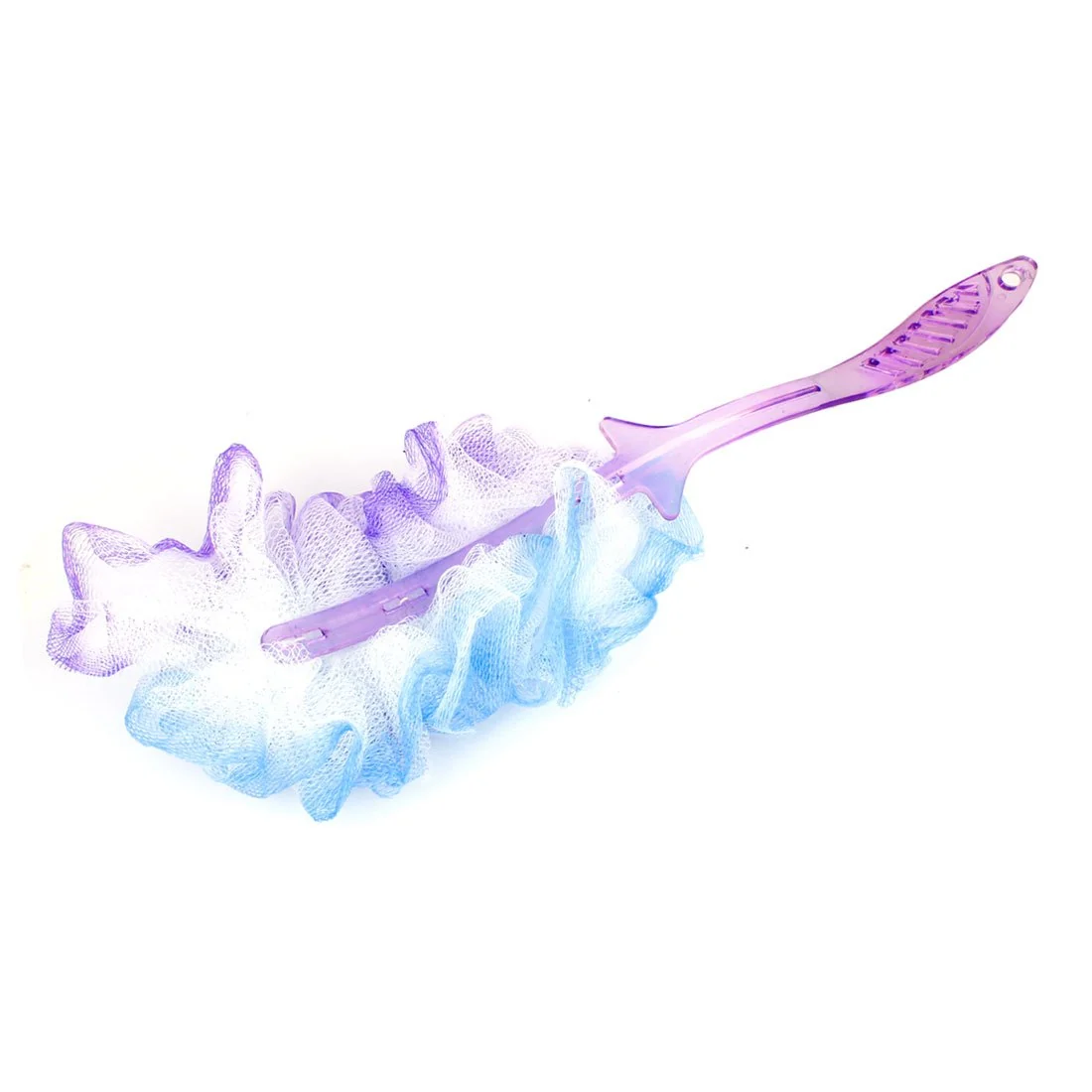 Official Ruilogod Hole Design Handle Bath Brush Mesh Nylon Back Scrubber Purple Blue id b37 7be a0f 730 bf6 Casual