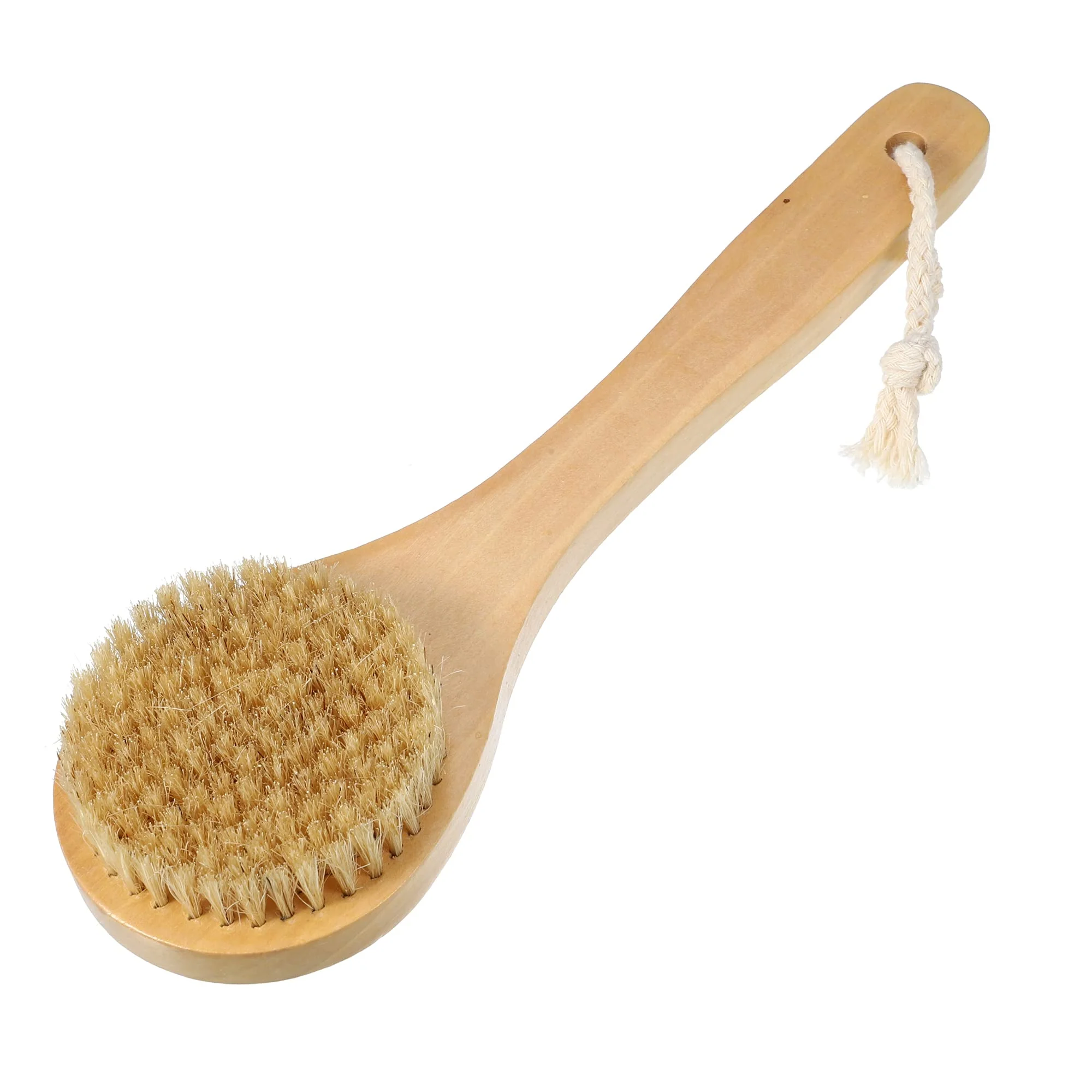 Exclusive VOCOSTE 1 Pcs Bath Brush Back Scrubber Wood for Shower with Handle Brown 9.8 Inches Casual