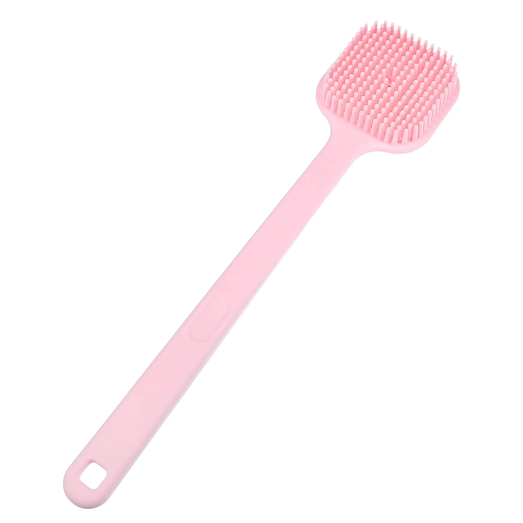 Smart VOCOSTE Soft Silicone Bath Brush Non-Slip Back Scrubber Shower with Long Handle for Men and Women Pink Pure