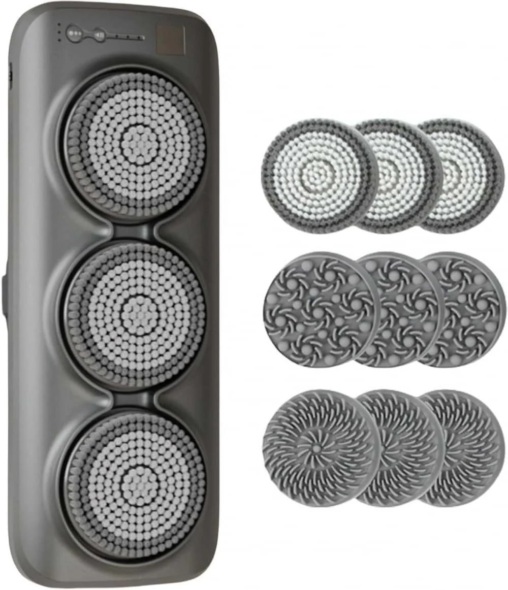 Genuine YIJIEHH Electric Back Bath Brush Wall Mounted Back Scrubber Exfoliating Bath Wash Pad - 3-Speed Adjustment 360° Automatic Rotation - Deep Cleansing Convenient