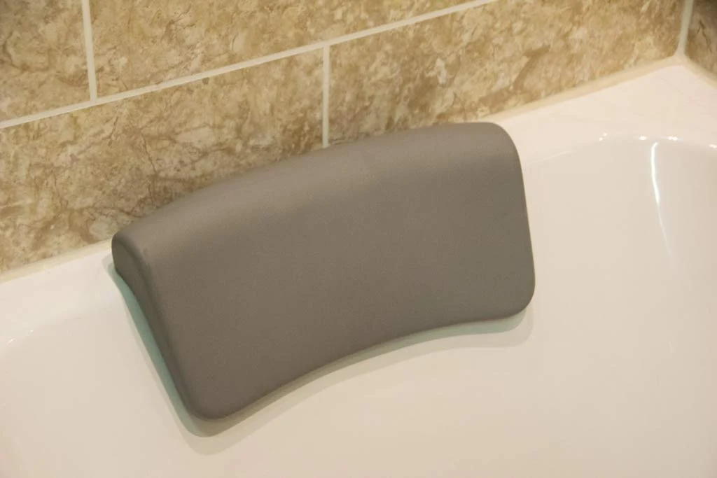 Green Bathtub Pillow with 2 Non-Slip Strong Suction Cups BlueVue User-Friendly