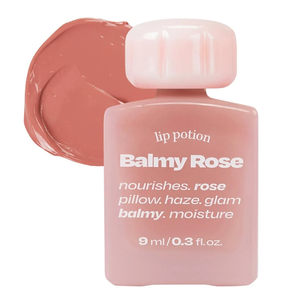 Genuine stereo Lip Potion Balmy Rose No.00 Nudy Apricot - Creamy Hydrating Rosy Lip Tint with a Subtle Glow - 0.3 Oz Practical