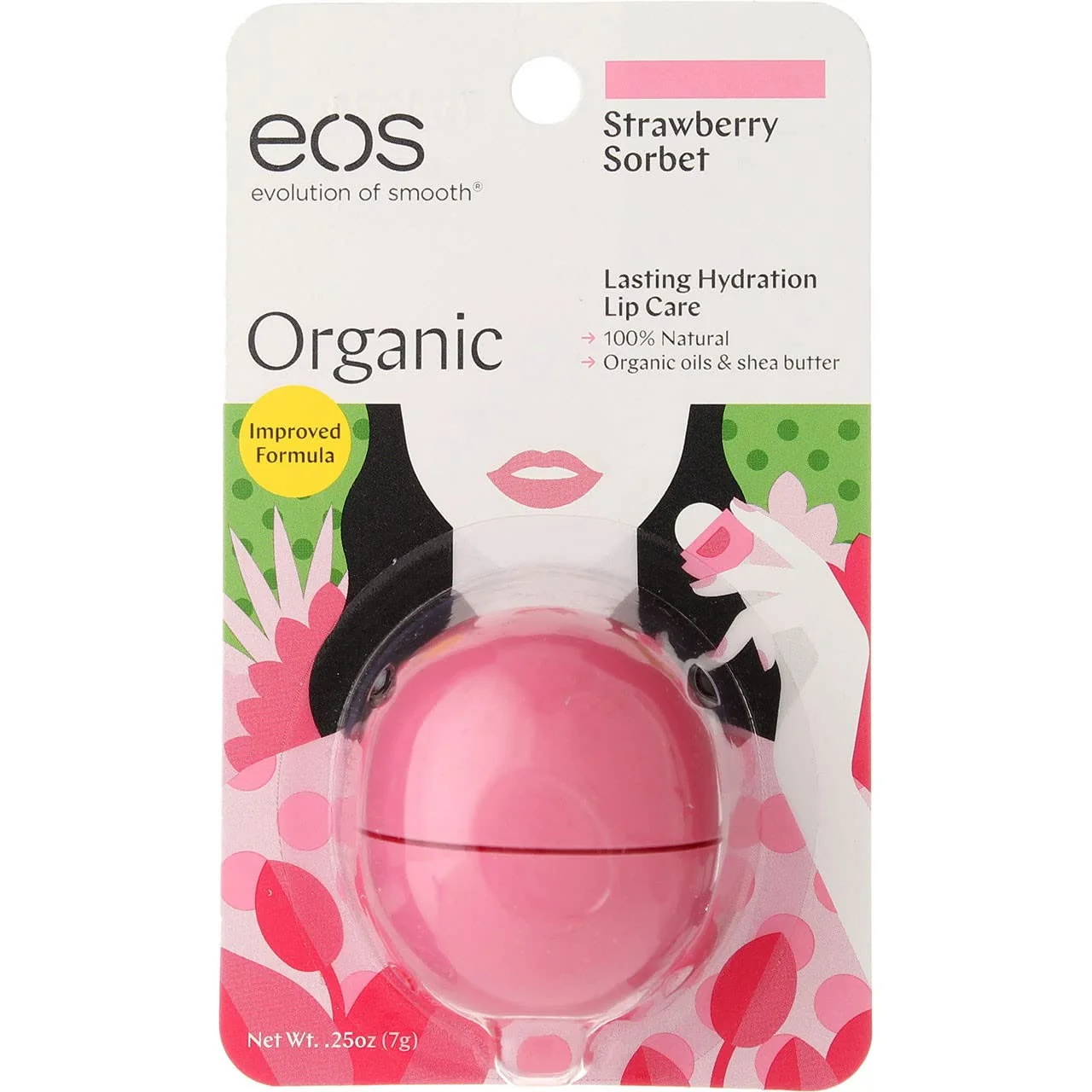 Artisan eos Smooth Lip Balm Sphere Strawberry Sorbet 0.25 oz Pack of 6 Excellent