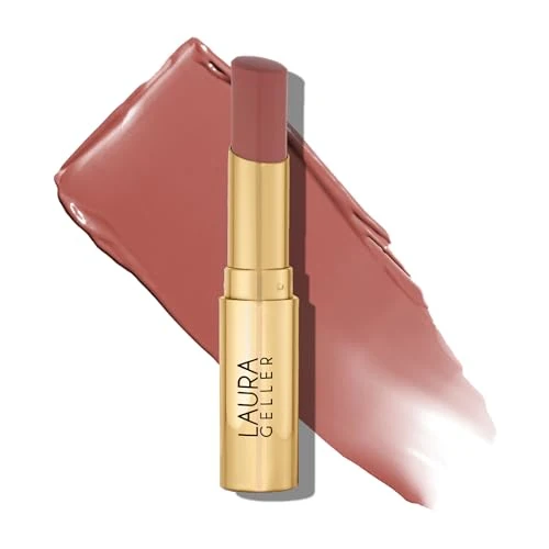 Long-Lasting LAURA GELLER NEW YORK Jelly Balm Tinted Lip Balm - A Latte Love - Hydrating Lip Color with Shine Finish - Squalane Vitamin E - Buildable Sheer Innovative