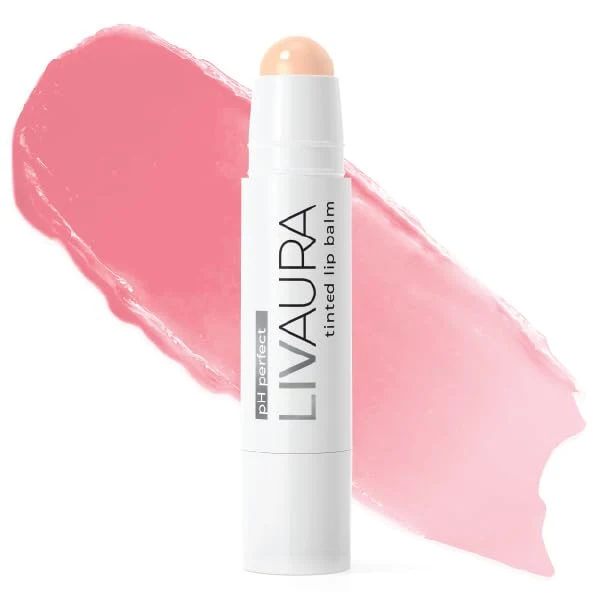Official LIVAURA Tinted Lip Balm pH Activated Colored LipBalm Hydrate Glossy Lightweight Moisturize Tint with Shea Butter tinted lip balm for women Fine