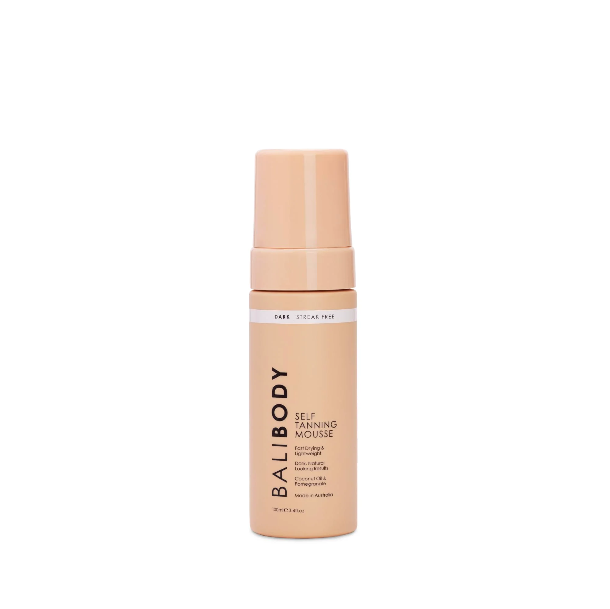 High-Quality Bali Body Self Tanner Mousse Dark - Sunless Tanning Foam for Body Natural Streak- Fake Tan Vegan Cruelty- Organic Self Tan Mousse Proven
