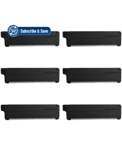 Fashionable Bakblade 2.0 Refill Cartridges Bundle Back Hair Body Shaver Cartridges Extra-Wide Wet Dry Disposable Razor Blades 6 Blades Innovative