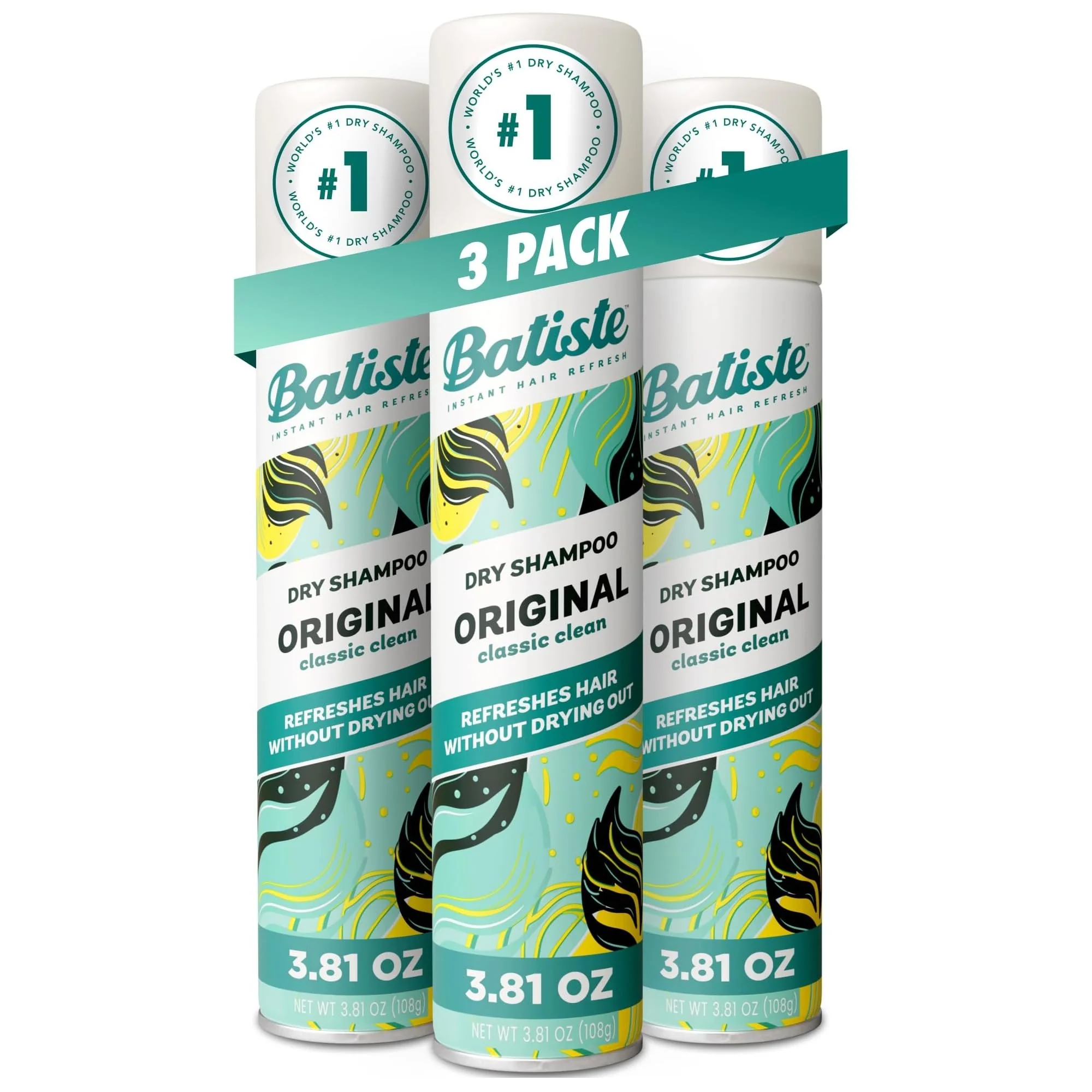 Trusted Batiste Dry Shampoo Waterless shampoo 3.81oz Pack of 3 High-End