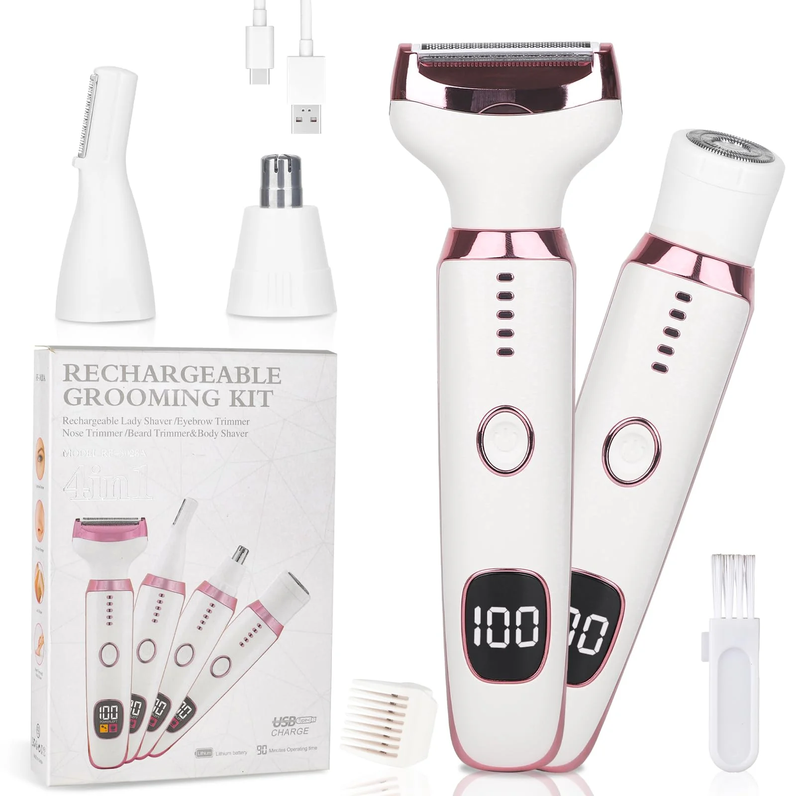 Top-Quality Beanify 2026 LED Display Electric Razor for Women Men Beauty Women's Wet Dry Electric Shaver Painless 4 in 1 Painless Body Razors Cordless Ladies Official