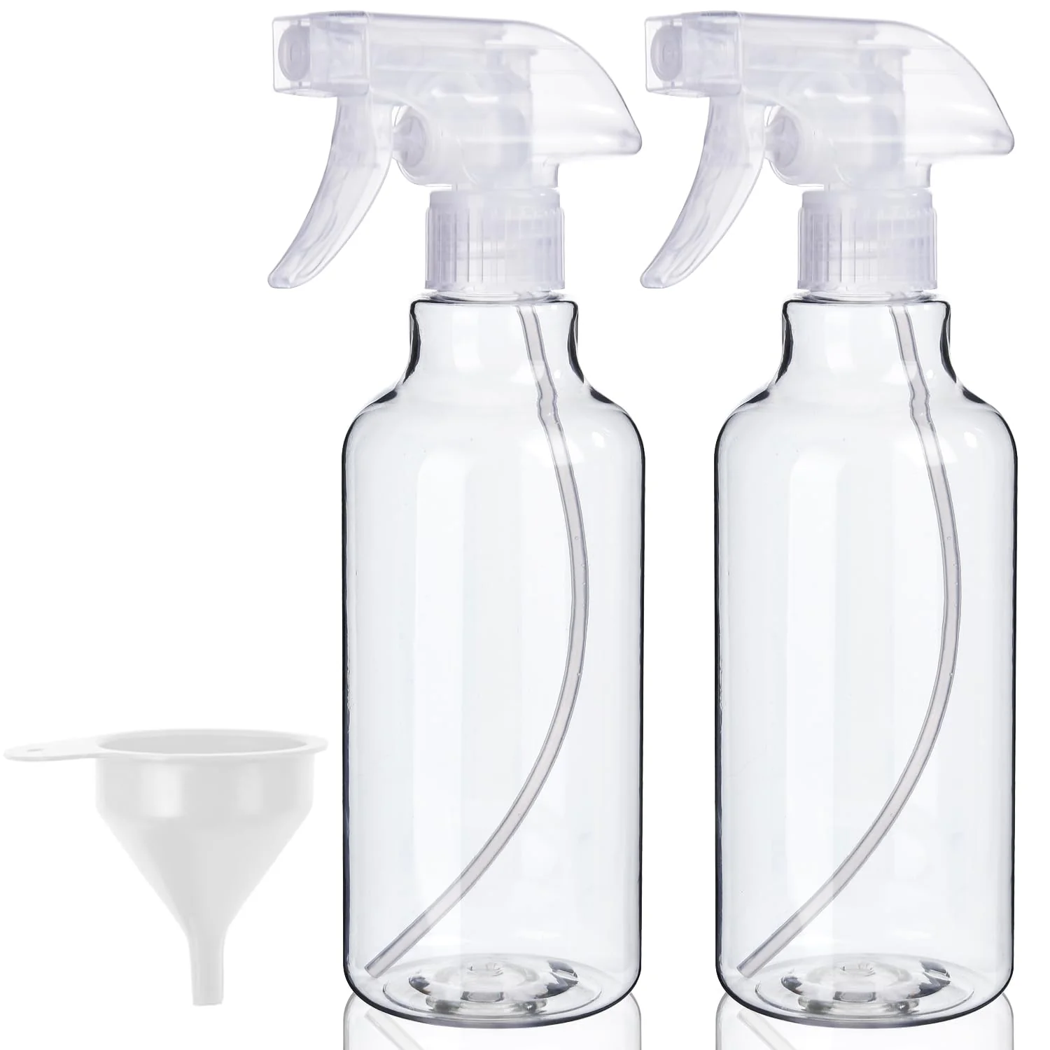High-Performance Plastic Spray Bottles 2-Pack 16.9 Oz Mist Stream Heavy Duty Spraying Empty Water Spray Bottle for Cleaning Solutions Essential Oils Hair Premium