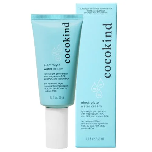 Genuine Cocokind Electrolyte Water Cream Lightweight Water Gel Moisturizer Balanced Hydrating Day Cream for All Skin Types 1.7 Fl Oz Easy-to-Use